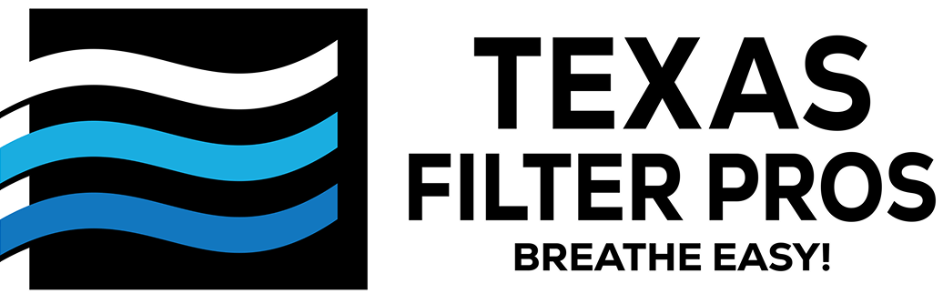 Texas Filter Pros logo with wavy lines.